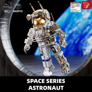 Astronaut Design Building Blocks Toy, Creative Mechanical Design Building Blocks Toy, Educational Assembly Toy for Teenager & Adults, Stem Building Blocks