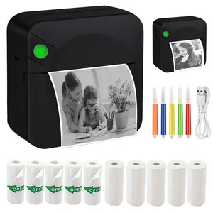Portable Mini Printer,  Wireless Thermal Sticker Maker, (Printer and paper can be selected independently), Pocket Printer for Study Notes, List, Picture, DIY