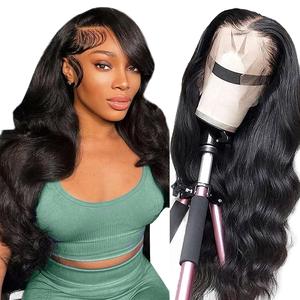 Bling Hair 13X6 Transparent Lace Front Human Hair Body Wave 180% Density Affordable Real Hair Wigs For Black Women Natural Color