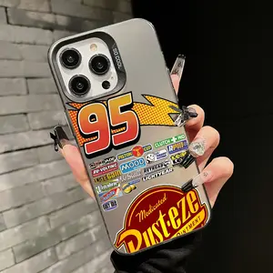 1pc UV Print Silver Phone Case for iPhone 17-11, Trendy Protective Cover, Valentine's Day Gift, Birthday Present, Halloween Gift, Accessories