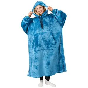 Oversized Wearable Blanket Hoodie – Ultra-Soft Fleece Pullover with Giant Pocket