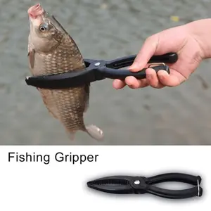 Lightweight Durable Fish Gripper Clip, Fishing Plier - 19cm Black ABS Fishing Tongs for Anglers Fishing Gear