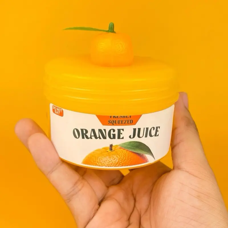 Orange juice slime | 7oz slime | thick and glossy clear white glue based slime | perfect for beginners