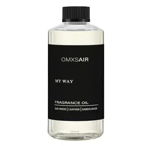 OMXS AIR My Way Hotel Diffuser Oil 500ml - Signature Sandalwood Cedarwood & Iris Aromatherapy Oil for Home Office Luxury Scents