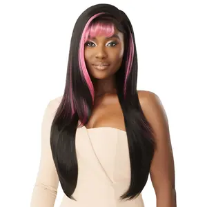 Outre Sleek Lay Glueless Deep C-Part HD Lace Front Wig - DANIELLA - Pre-Styled Bangs