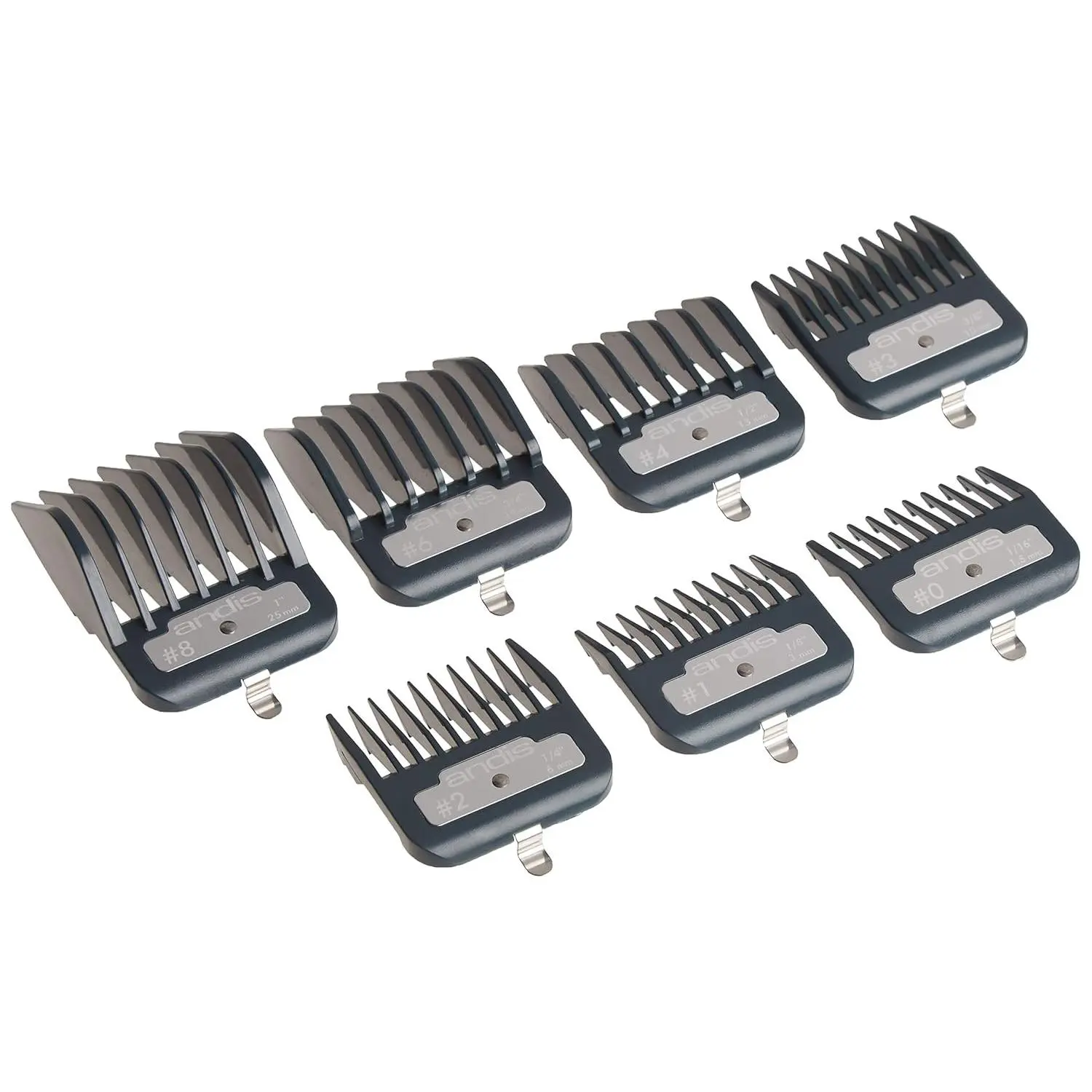Andis Master Series Premium Attachment Comb Set, 7-Count Guards for Consistent Cuts, Professional Barber Kit for All Hair Types & Beard Styling