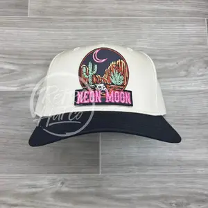Neon Moon Patch on Natural/Black Retro Hat