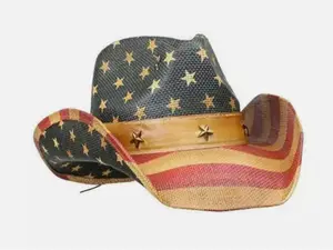 Cowboy Cowgirl Hat - Rodeo Western American Flag - Stars & Stripes