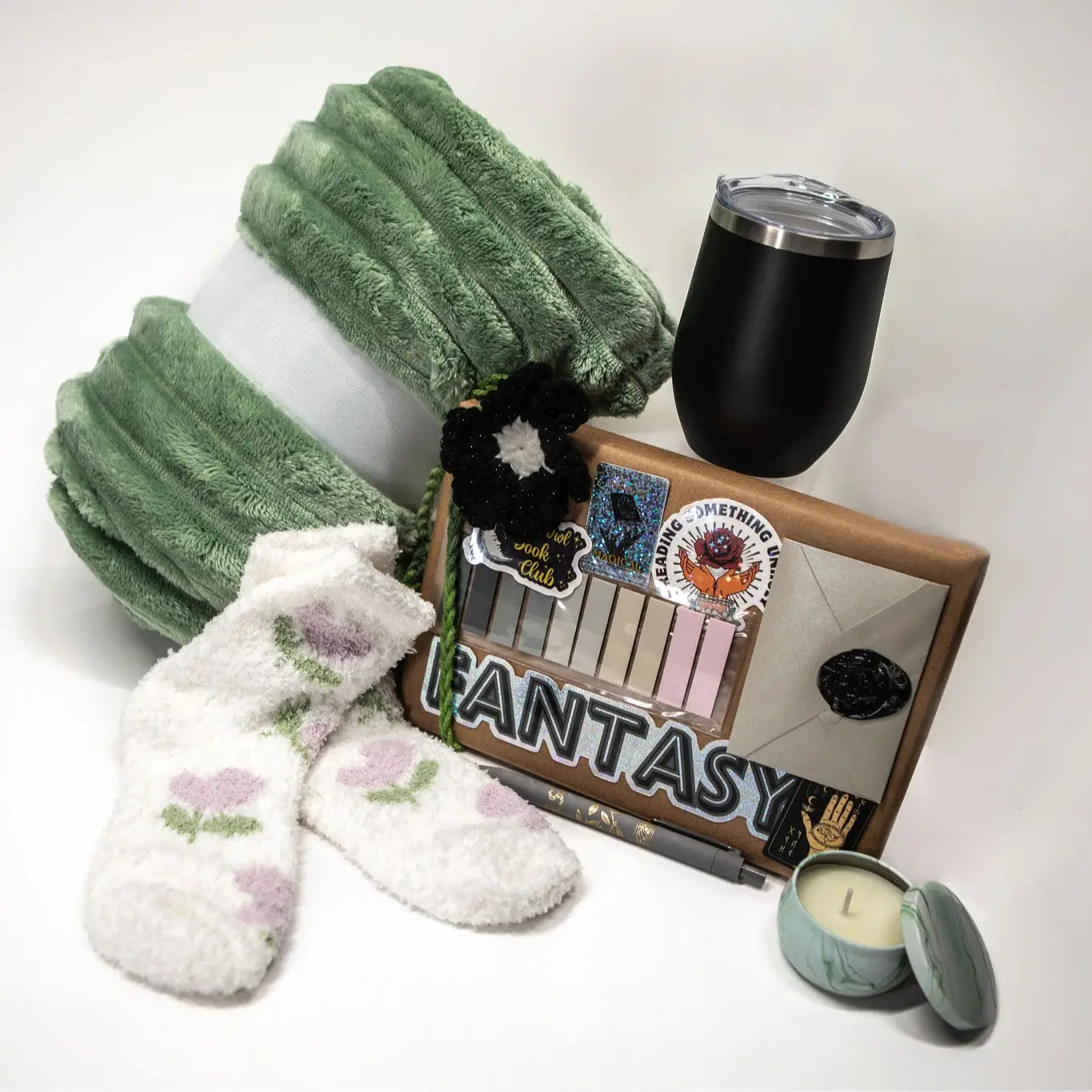 Cozy up with a Blind Date Book Box Book with Accessories