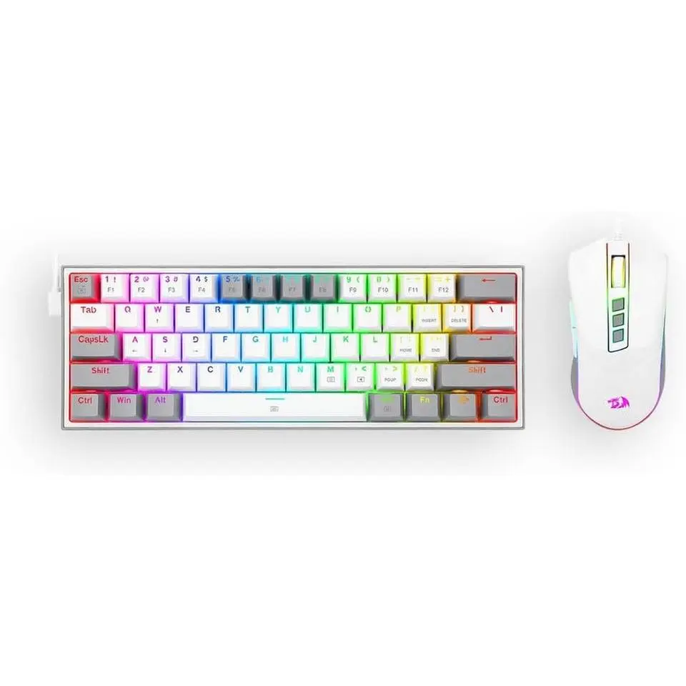 - RD-S131 Wired Combo Wired 60% Mechanical Keyboard + Wired Gaming Mouse Max 12400DPI Combo Red Mechanical Switches - Full Key Anti-Ghosting - RGB Backlighting