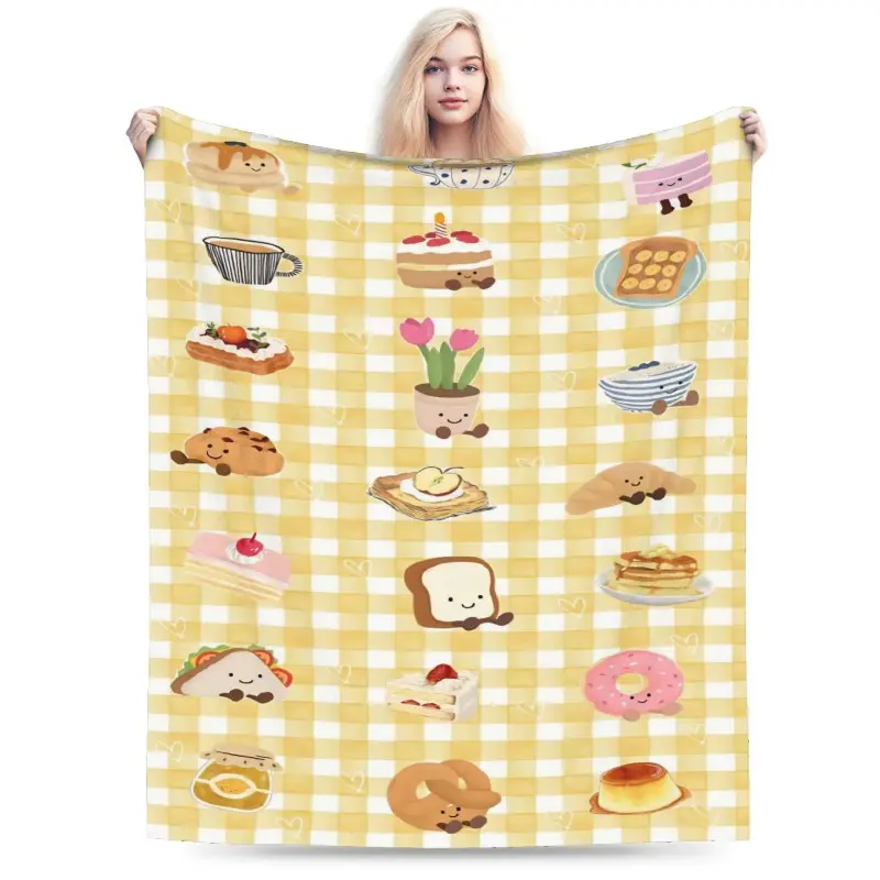 J-Jellys C-Cat Flannel Blanket - Soft Warm Fluffy Bedding Throw with Cute Print, Bedroom Use for Students, Ideal Birthday Gift, Flannel Blankets, Soft Warm Blanket summerwins