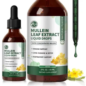 M inch Mullein Leaf Botanical Extract Liquid Drops, Natural Plant Derived Daily Dietary Supplement, 2 Fl Oz