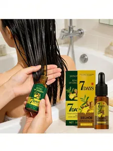 7 Days Ginger Hair Care Oil - Nourishing Scalp Treatment For Dry, Frizzy & Damaged Hair, Hydrating & Smoothing Hair Serum