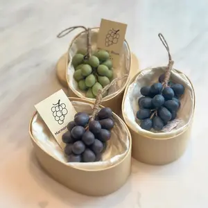 Handmade Grape Shaped Soap, Natural Ingredients, Cleanser, Artistic Home Decor & Skincare Gift, Two Colors Available, Natural Soap Bar
