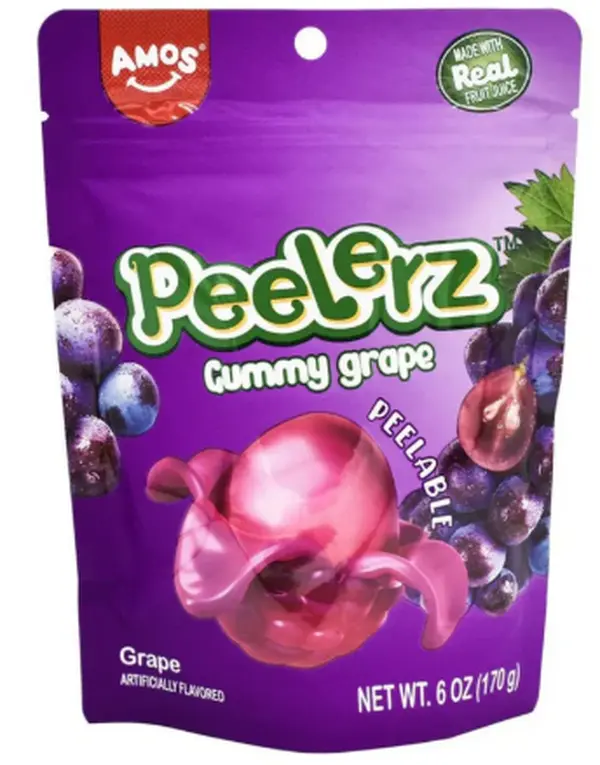 Amos Peelerz Peelable Gummy Candy – Assorted Fruit Flavors
