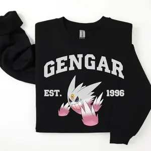 Mega Shiny Gengar Sweatshirt, Pkm Characters Sweatshirt, Anime Shirt