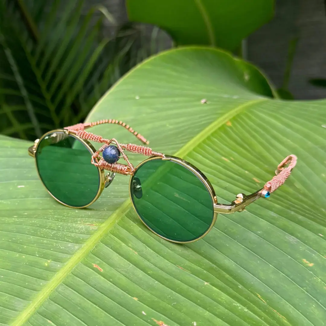 Emerald Crystal Lenses - Copper Series with Lapis Lazuli