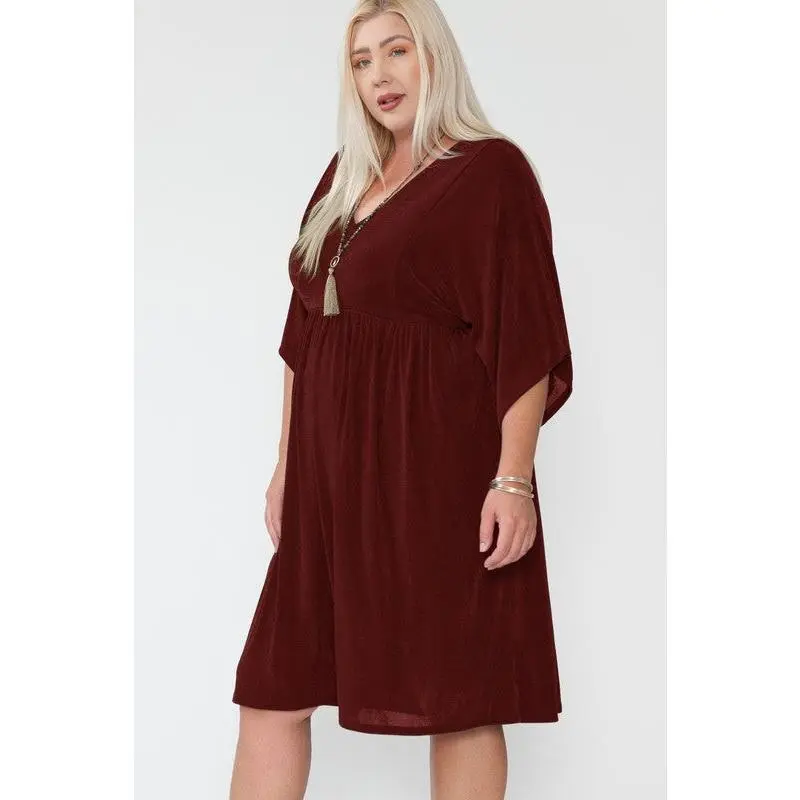 SAMMY DRESS - PLUS (BRICK)
