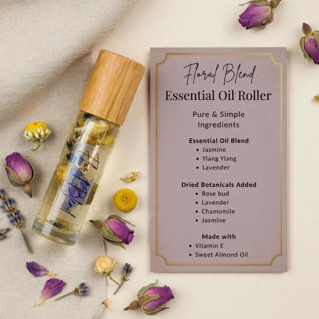 Floral Blend Essential Oil Roller | Sensual Natural Perfume
