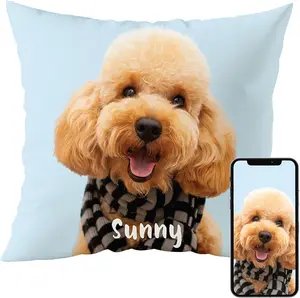 Custom Pillow - USA Made - Personalized Pillows with Pictures or Text - Throw Pillow - Personalized Gift - Grandparent & Couples Gifts - Pet Pillow - Kids Pillows (16"x16")