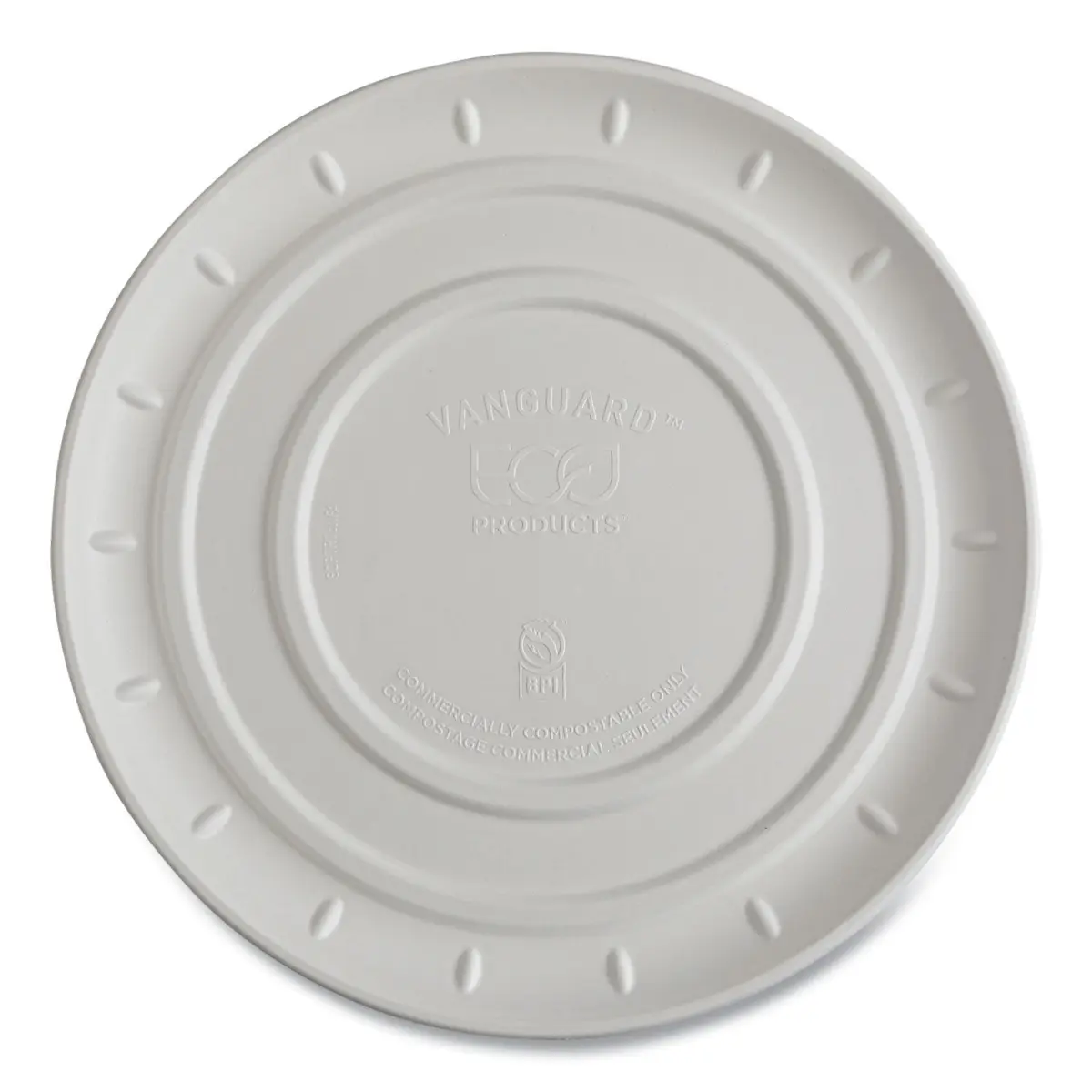 Eco-Products ECOEPSCPTR16NFA 16 in. dia Sugarcane Vanguard Molded Fiber Pizza Tray, White - Case of 50