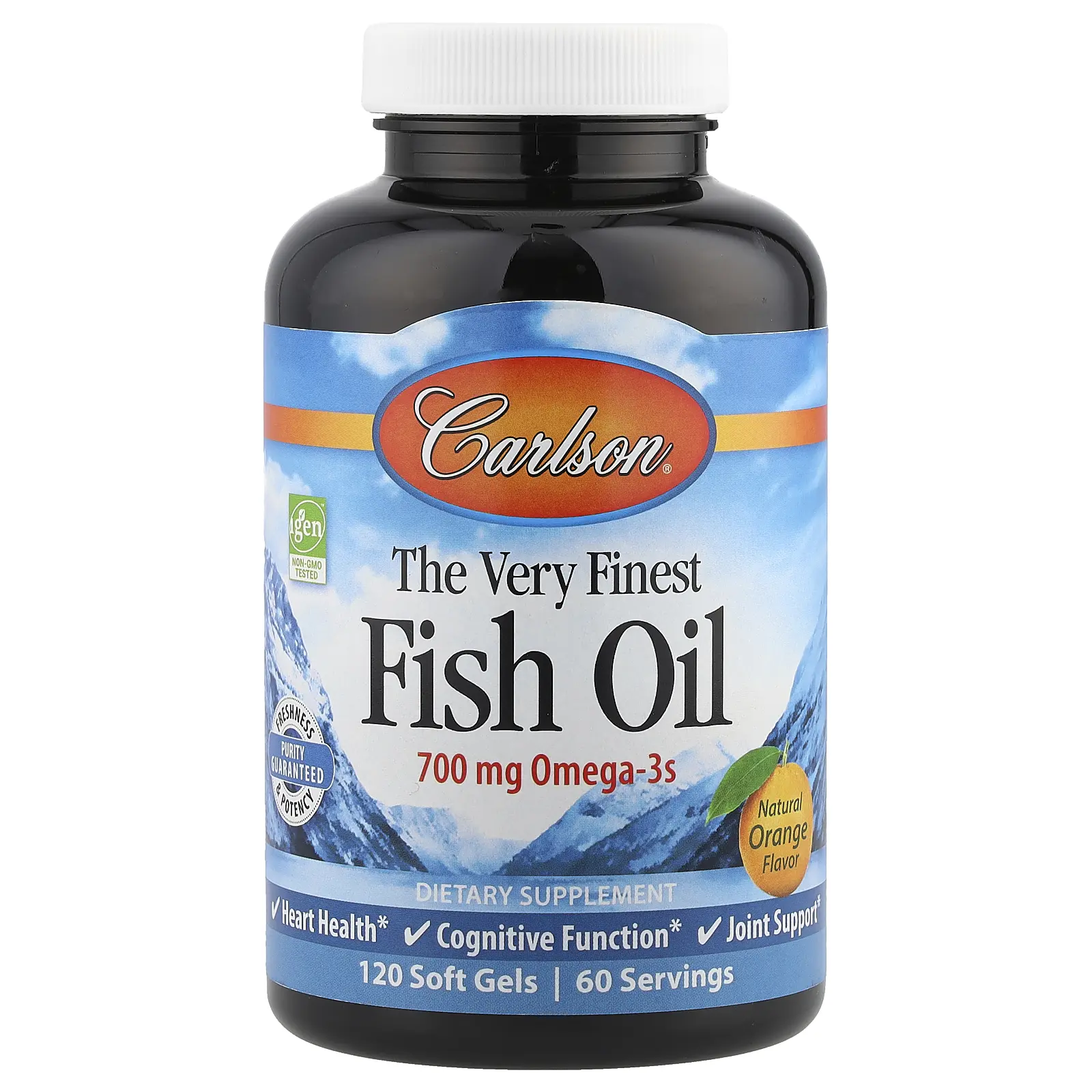 Carlson The Very Finest Fish Oil, Natural Orange, 120 Soft Gels