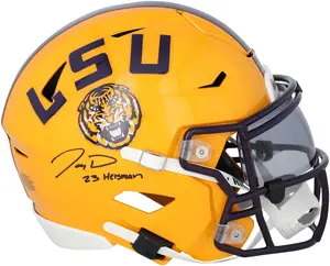 Jayden Daniels LSU Tigers Autographed Riddell Speed Flex Midi Helmet with "23 Heisman" Inscription - Fanatics Authentic Certified