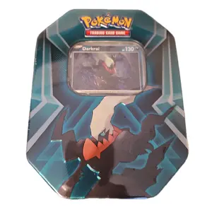 Pokémon Trading Card Game Darkrai Tin with Promo and 3 Booster Packs Featuring Darkrai 130 HP Character Design