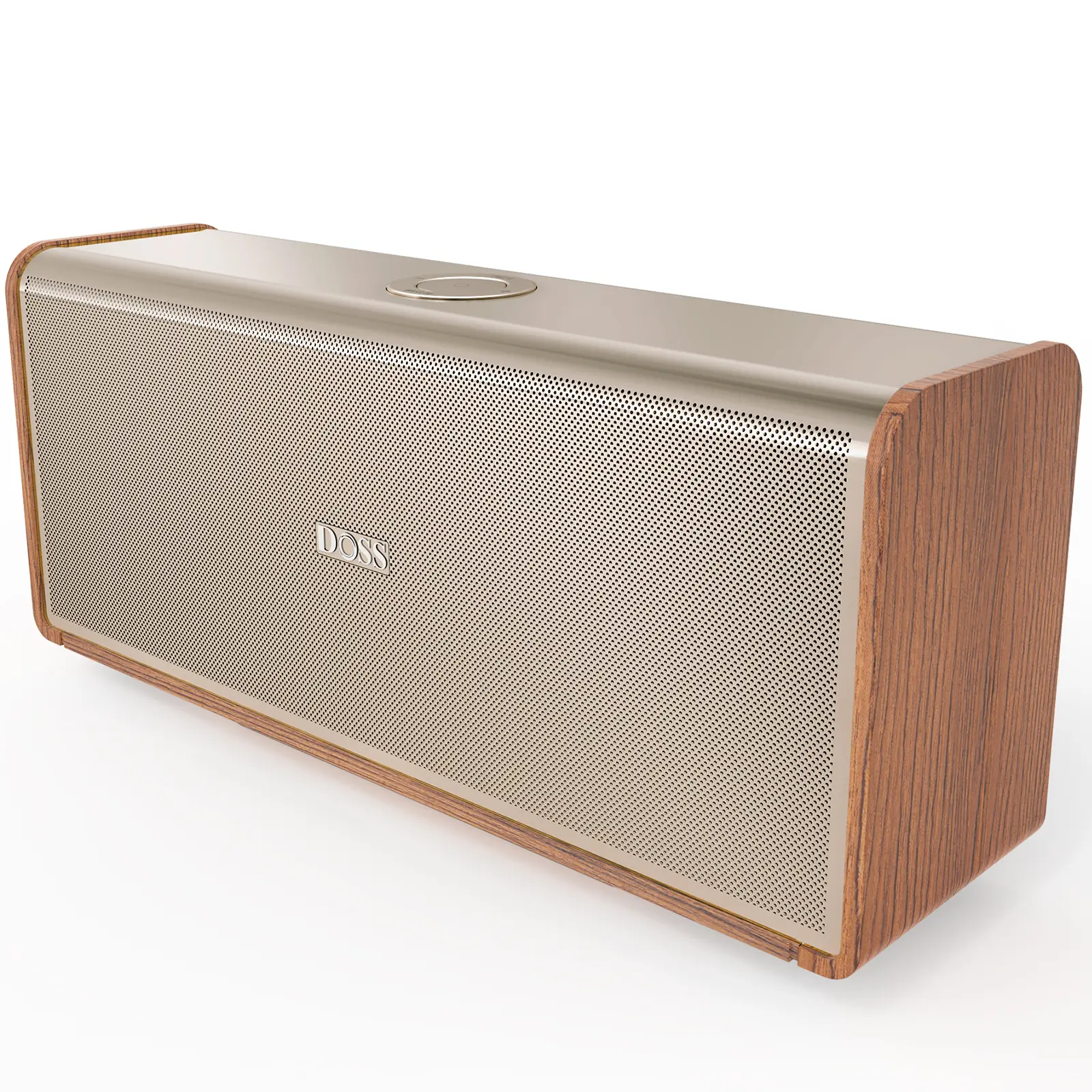DOSS SoundBox Ultra Multifunctional Portable Speaker - 2.1 Channel 80W Wireless Party Speaker, Deep Bass, 2 DSP Technologies, 18H Playtime, Metal Body, Active Subwoofer, USB, Auxiliary Input, Compact Stereo, Card Support, Outdoor Use, Father's Day Gift, A