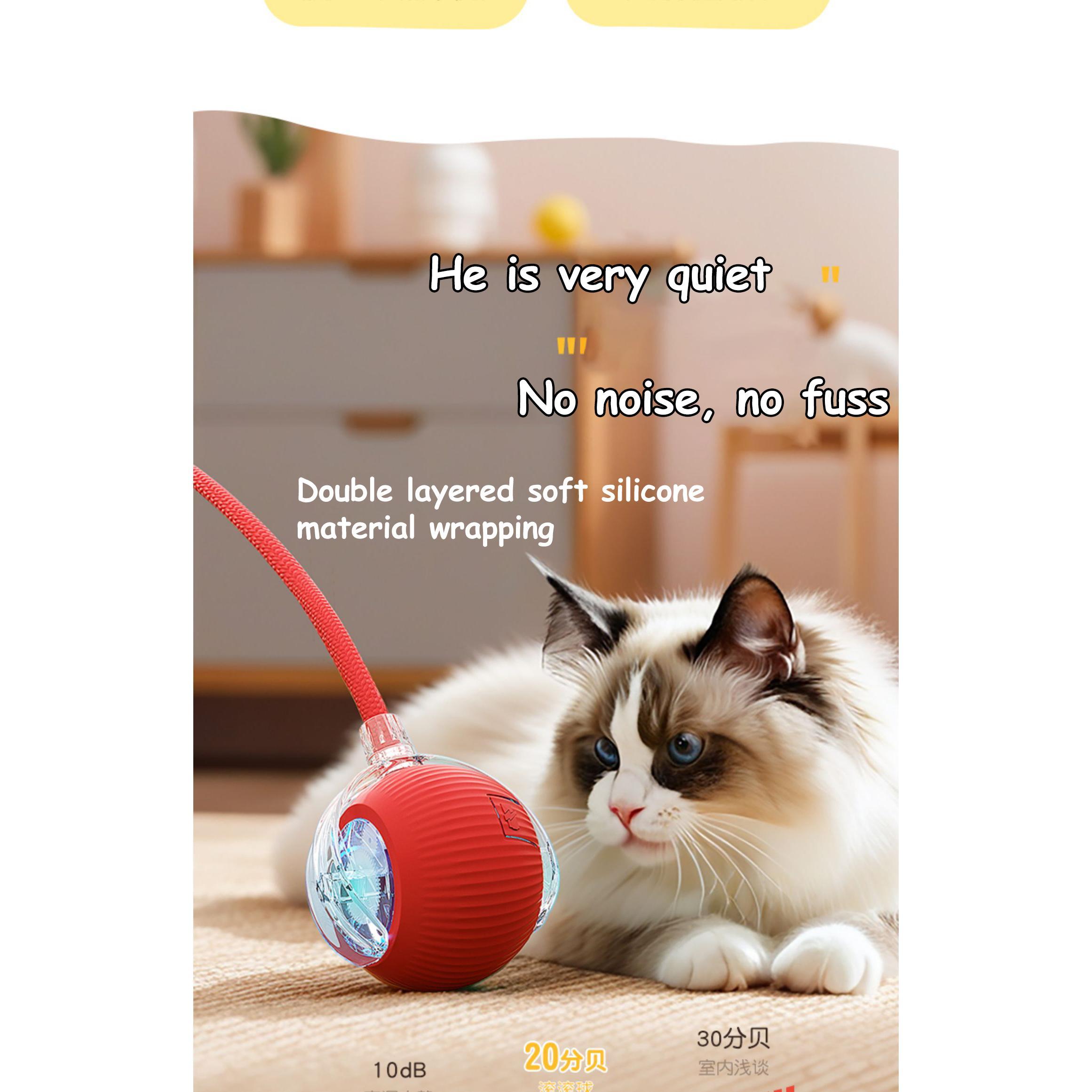 New Cat Interactive Ball Toy Automatic Rolling Ball Faux Tail Rechargeable Smart Pet Electric Toy Dog Cat Training Imitate Mouse New Cat Interactive Ball Toy Automatic Rolling Ball Faux Tail Rechargeable Smart Pet Electric Toy Dog Cat Training Imitate Mouse