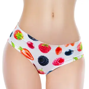 Memème Women’s Ultra-Comfortable SUMMER FRUITS - Fresh Berries - Panties | Breathable Cotton Crotch, Stretchy Fit