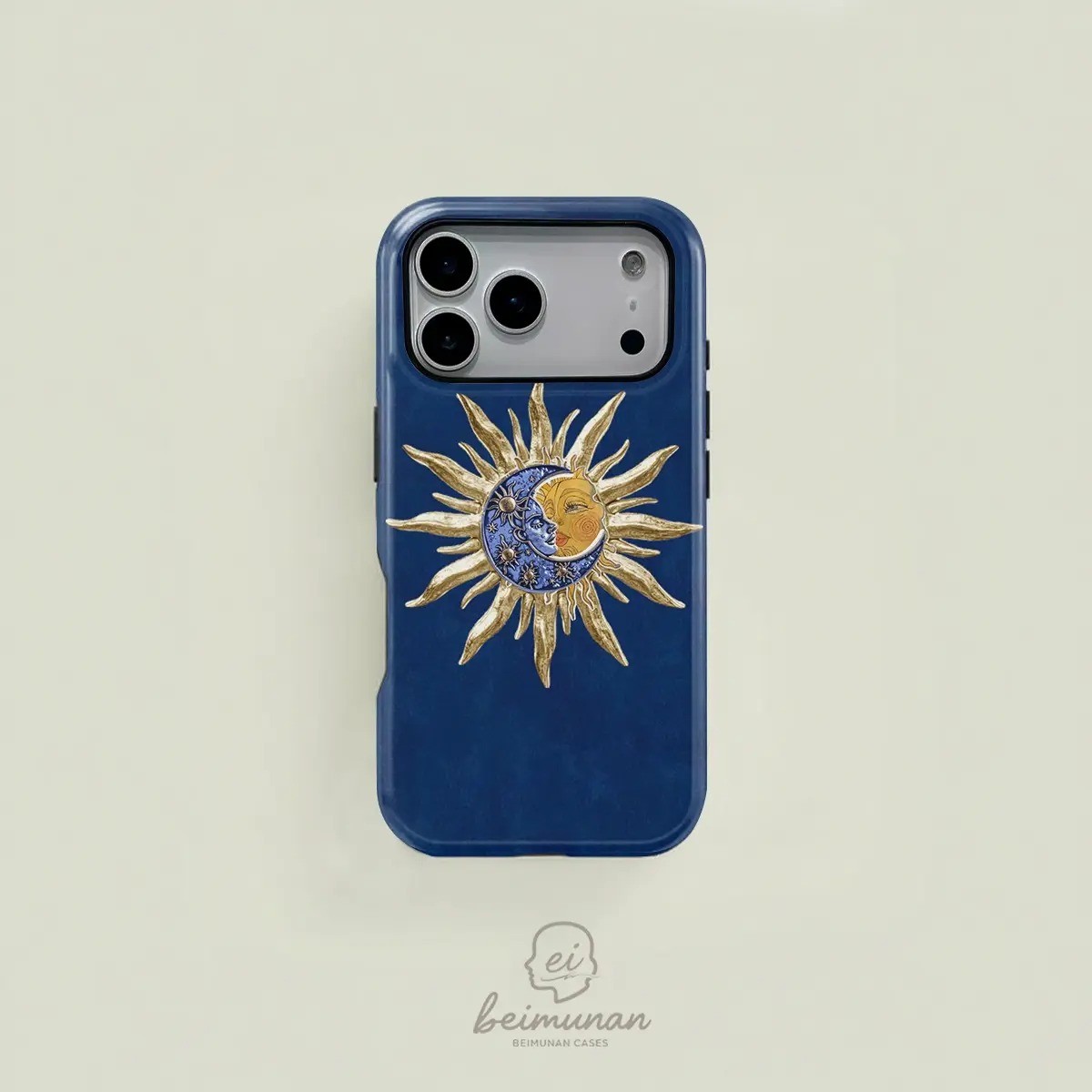Sun Moon Celestial print smartphone case， Durable 2in1 Shockproof cellphone Cover， Phone Accessories for iPhone X 11 12 13 14 15 16 17Pro Max， Gift for Valentine's Day， Couples， Friends, Casing