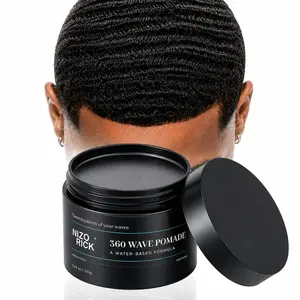360 Wave Pomade for Men - Strong Hold Water-Based Styling for Defined Waves Non-Greasy Finish, 150g