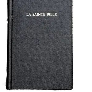 French Bible, Segond 1910 Black Hardcover, Handheld size Red Letter