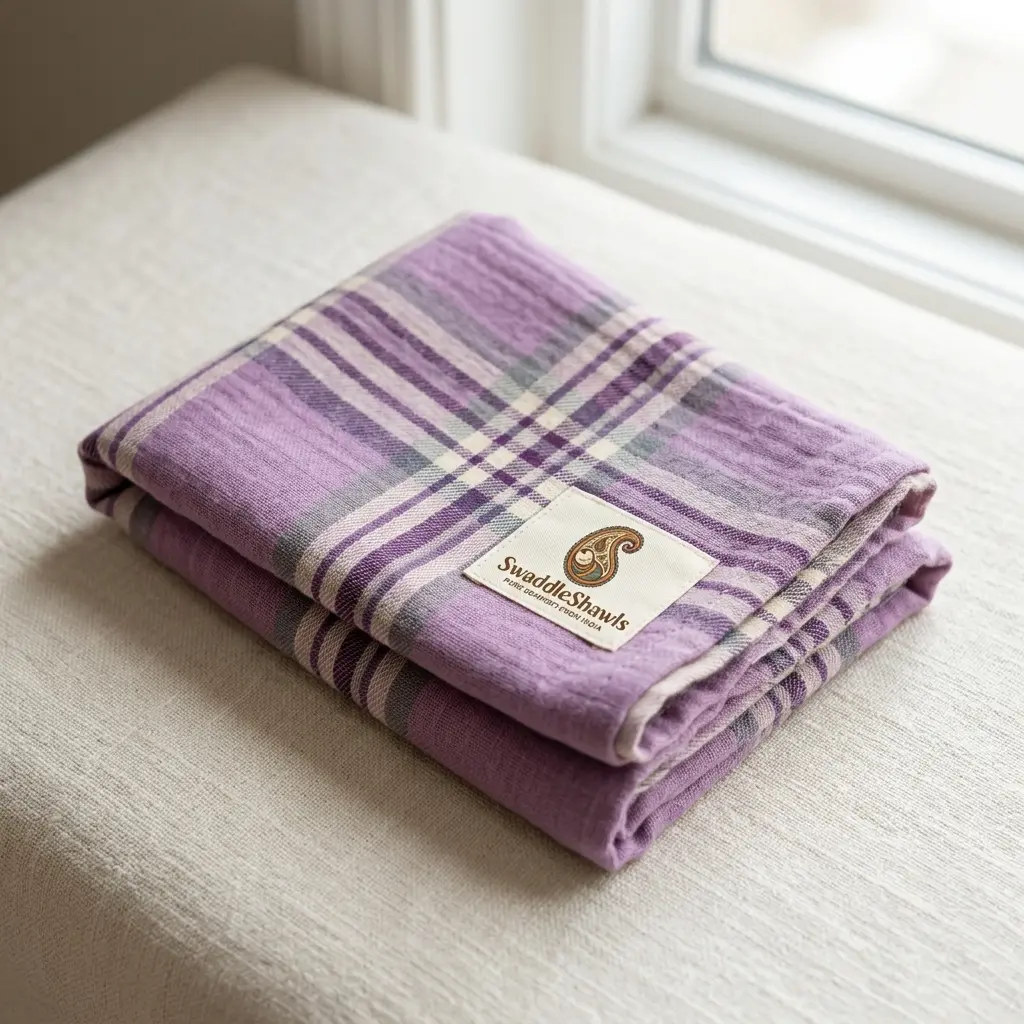The Lavender Madras Shawl
