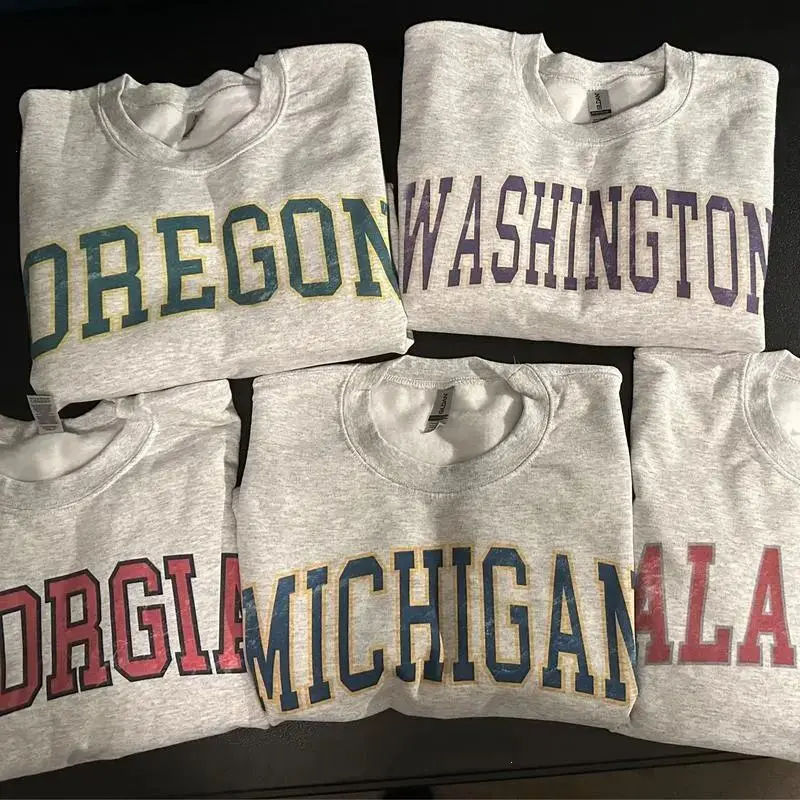 College Varsity Retro Sweatshirt – Ash Grey, Unisex Football Fan Gift Shirt, Sport Fan Menswear Crewneck Cotton Fabric