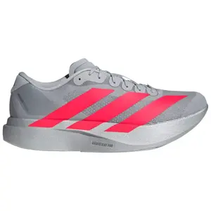 Adidas Men's Silver/Red Adizero EVO SL Running Shoes, KI3381