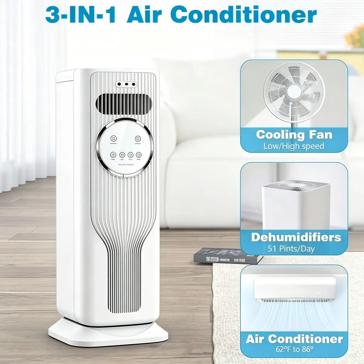 2026 ZERO QUEEN 12000BTU Portable Air Conditioner, Ultra Quiet Fast Cooling Mobile AC, Smart 24H Timer Energy Efficient Cooler, Bedroom Office Dorm Living Room Indoor Summer Daily Use, TikTok Mid Year Sale, Perfect Father's Day Gift