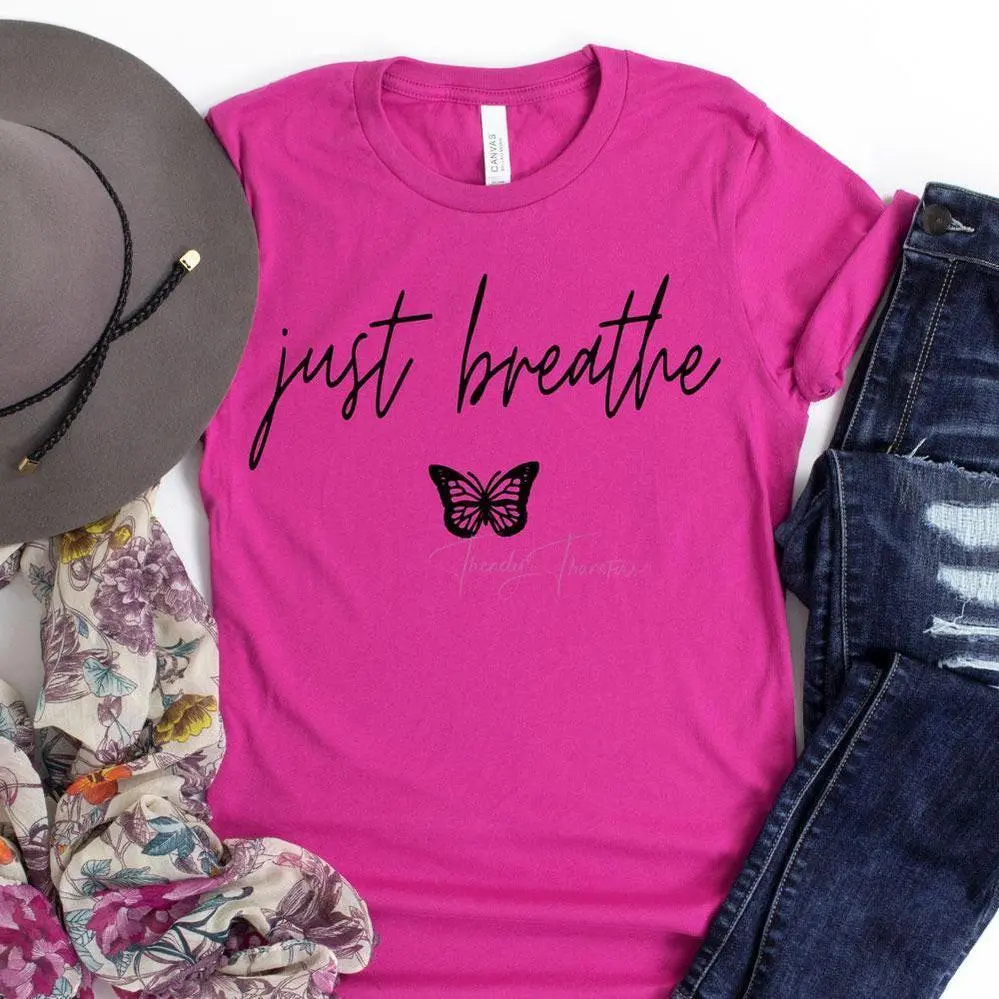 Just Breathe Screen Print Transfer