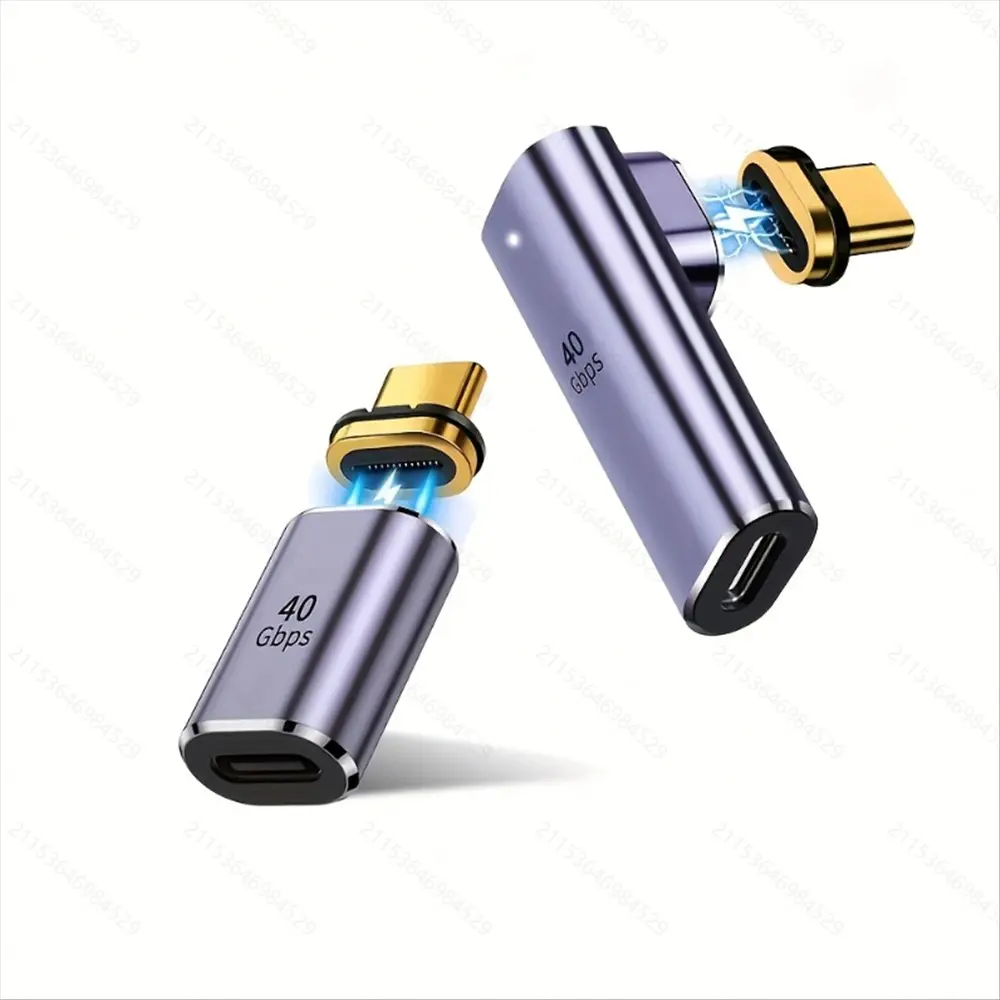 Usb4.0 Thunderbolt 3 Magnetic Adapter, USB-C to Type-C 40gbps 100w Fast Charging, 8k@60hz, USB Type-C Connector Cable