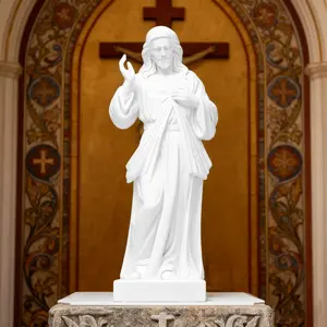 Jesus Statue, Religious Figurine, Handcrafted Jesus Sculpture, Ideal for Home Decor & Church Display, Spiritual Gift Idea