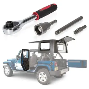 Jeep Wrangler Hard Top & Door Removal Torx Tool Kit 2007-2024 Compatible with JK, JKU, JL, JLU, Sports, Sahara, Rubicon, Unlimited, Gladiator JT - Replaces 68361574AB & 82214166AB