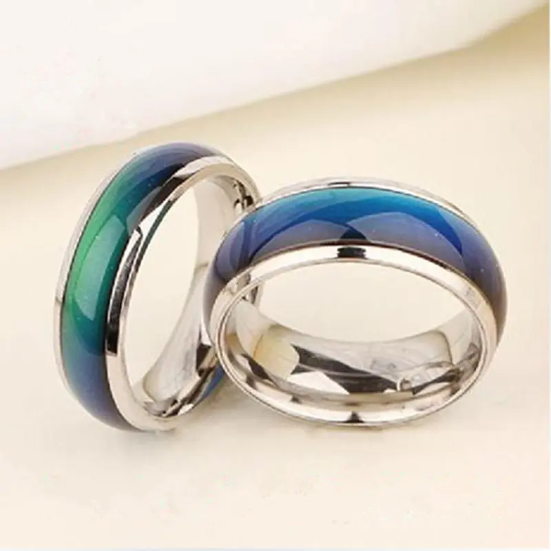 Korean version mood-changing color-changing ring, 6mm wide, for couples, temperature-controlled color temperature finger ring, female gift