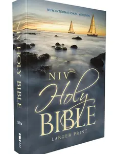 NIV, Holy Bible, Larger Print, Economy Edition, Paperback, Blue, Comfort Print