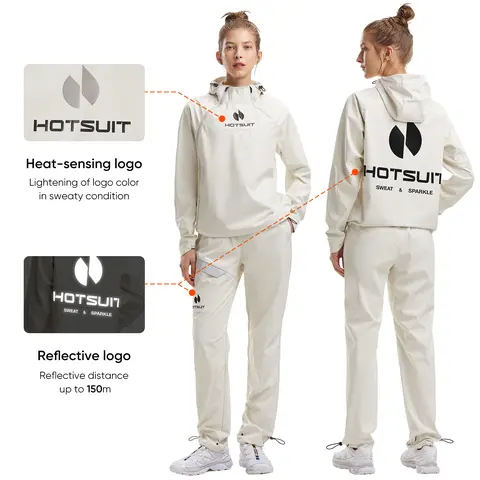 HOTSUIT Technical Anti-Rip Quick-Dry Zip Sweat Sauna Suit - Machine-Washable Sports Tracksuit Sets for Women, Travel & Camping Essentials