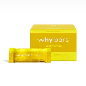 Why Bars Zesty Lemon Plant-Based Superfood Snack Bar 12-pk Clean Energy Slow-Burn Carbs Healthy Fats Fiber Gluten-Free Dairy-Free Soy-Free