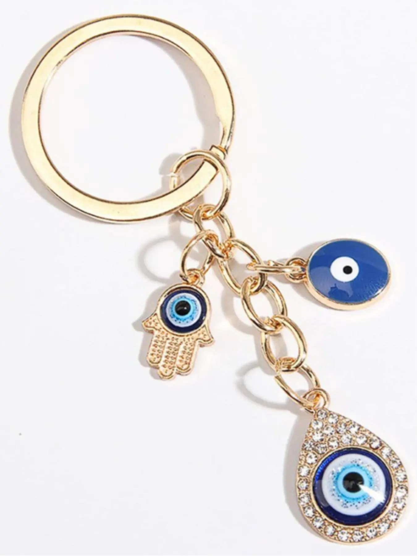 Cute Eye Design Keychain, Rhinestone Decor Pendants Keychain for Women & Men, Fashion Accessories for Daily Use, Trendy All-match & Exquisite Keychain for Birthday Gift, Keychain for Bags, Cute Charms Keychain, Cute Keychain Accessory