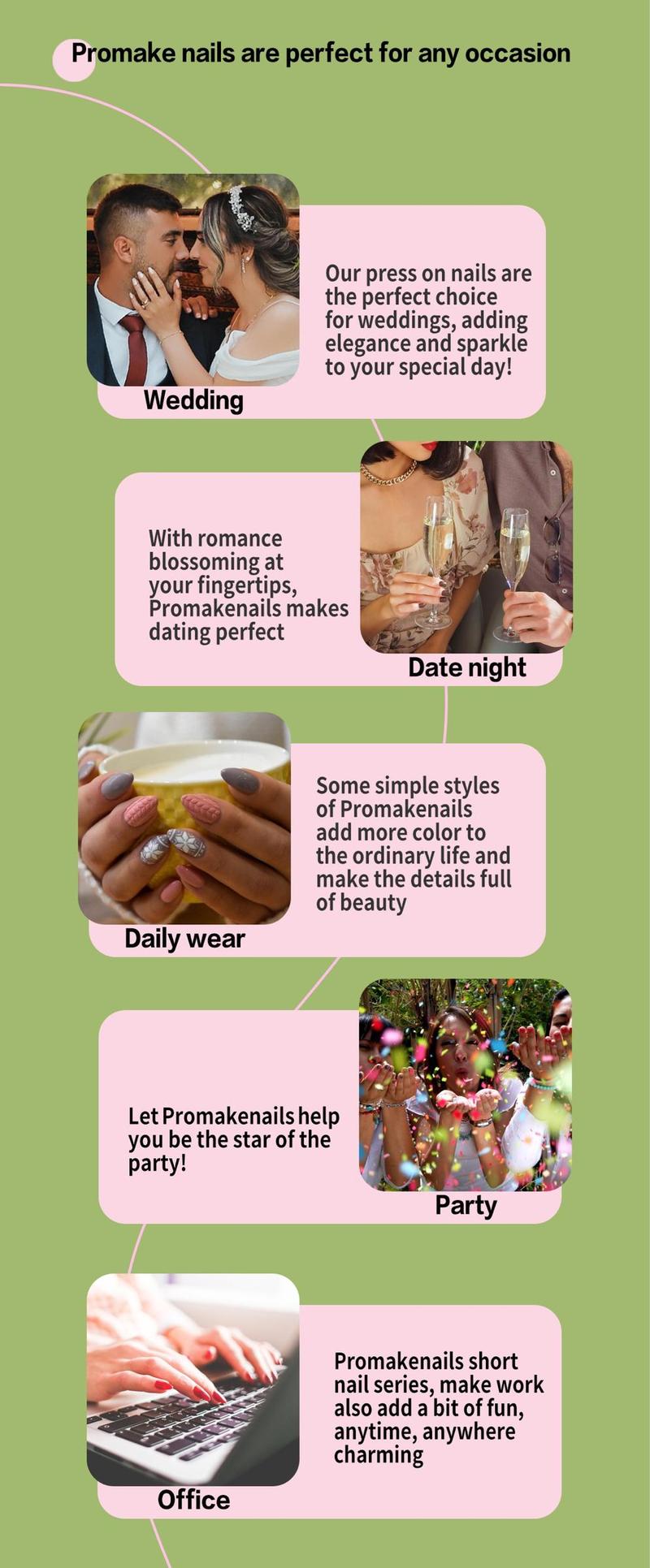 Promake Nail Treasure Clearance-  Selected Press-On Nail Styles at Super | Final Sale-  Luxury Handmade Press on Nails- Unique Design-High Quality Nails