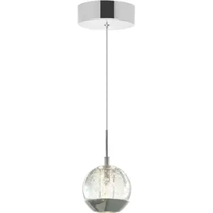 CWI Lighting Perrier LED 5 inch Chrome Down Mini Pendant Ceiling Light 5444P5C-R
