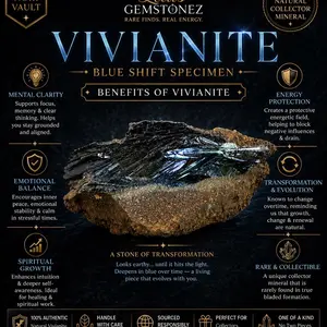 Rare Blue Shift Vivianite Bladed Collector Specimen Rare Natural Blue Shift Flash Sharp Crystal Formation Subtle Steel Flash Unpolished Raw Geological Origin crystals for energy protection mineral collection